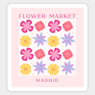 Flower Market Illustration Sticker